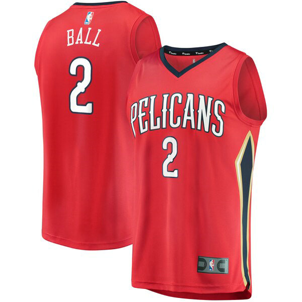 Maillot New Orleans Pelicans Homme Lonzo Ball 2 Statement Edition Rouge